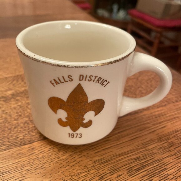 Vintage Boy Scouts of American Falls District 1973 Coffee Cup Mug Made in USA - Picture 1 of 5